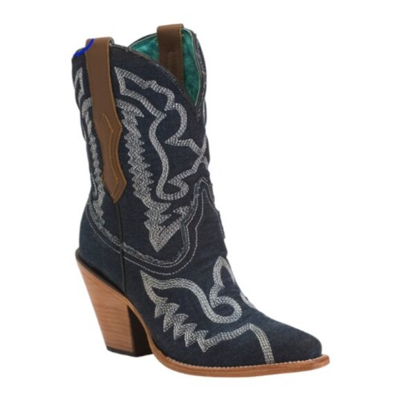 CORRAL BOOTS Made In Mexico Embroidery Pointed Toe Western Ankle Boots - Picture 1 of 3